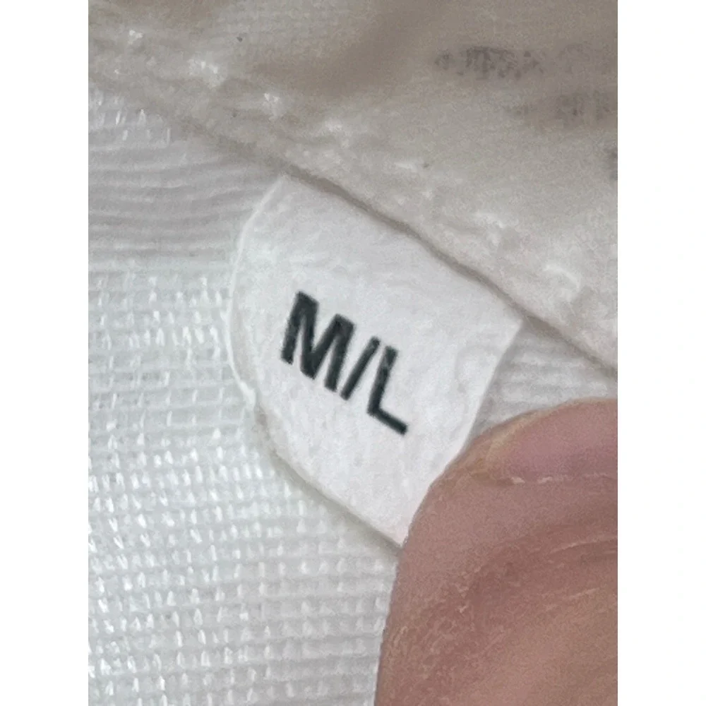 Mizuno vintage‎ White black logo spell out Performance golf hat  M/L - Picture 5 of 12